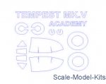 Decals / Mask: Mask for Tempest V and wheels masks (Academy), KV Models, Scale 1:72