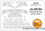 Decals / Mask: Mask for Ju-52/3M (Italeri), KV Models, Scale 1:72