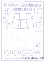 KVM72296 Mask for UH-60A and wheels masks (Hobby Boss)