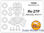 Decals / Mask: Mask for Yak-27R and wheels masks (Amodel), KV Models, Scale 1:72
