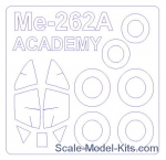 Decals / Mask: Mask for Me-262A-1a + wheels (Academy), KV Models, Scale 1:72