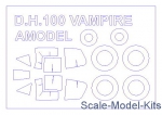 Decals / Mask: Mask for DH.100 Vampire and wheels masks (Amodel), KV Models, Scale 1:72