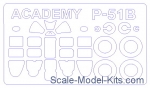 KVM72567 Mask for P-51B Mustang 