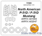 KVM72569 Mask for P-51D Mustang + wheels, Airfix kit