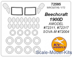 KVM72595 Mask for Beechcraft 1900D and wheels masks (Amodel)