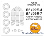 KVM72633 Mask for Bf-109 E-3 / E-4 / E-7 and wheels masks (Airfix)