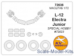 KVM72636 Mask for Lockheed L-12 Electra and wheels masks (MPM)