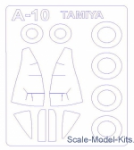 KVM72647 Mask for A-10A Thunderbolt II and wheels masks (Tamiya)