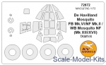 KVM72672 Mask for Mosquito FB Mk VI/II and wheel masks (Tamiya)