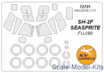 KVM72701 Mask for Kaman SH-2F SeaSprite and wheels masks (Fujimi)