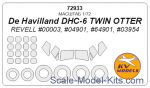 KVM72933 Mask 1/72 for De Havilland DHC-6 TWIN OTTER + wheels, Revell kits