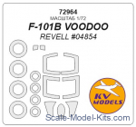 KVM72964 Mask 1/72 for F-101B VOODOO + wheels masks (Revell)
