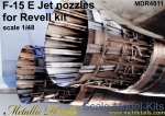 Detailing set: F-15E Jet nozzles for Revell kit, Metallic Details, Scale 1:48