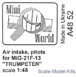 Air intake, pitot and antenna for MIG-21F-13 (Trumpeter)