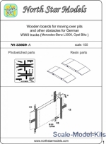 Wooden boards (short) for moving over pits for German WWII trucks Ford Mercedes-Benz L3000, Opel Bli