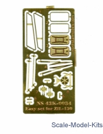 NS43K-0034 Photoetched set for ZiL-130 SSM model kit (mirrors, windscreen wipers, fuel tank cap)