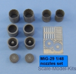 MiG-29 Exhaust nozzles, Resin, PE parts