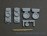 Wheels set for Focke-Wulf 190 A/F/G early (with hole) disk with early main tire (tread)