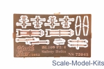 Photo-etched parts: Bf.109 F-2,4 Safety Belts, Northstar Models, Scale 1:72