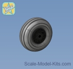 NS72164-a Wheels set for Bf-109G6 (Main disk Type 1 – with Ribs) Smooth main tires - No Mask series