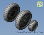 NS72165-a Wheels set for Bf-109 G6 (Main disk Type 2 - without Ribs)