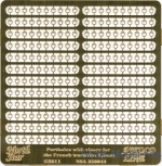 NSA350044 Porthole (sidescuttles) with visors for the French warships 1,0 mm size (in clear)