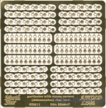 NSA350047 Photo-etched set 1/350 portholes with storm covers, size 1mm