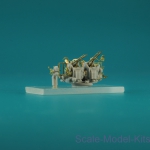 6 pcs USN 40 mm/56  Bofors quad mount ver. 3/with Mk-51 director,  resin, PE, brass barel