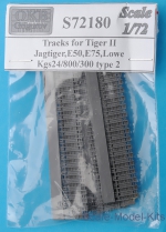 Detailing set: Tracks for Tiger II,Jagtiger,E50,E75,Lowe, Kgs24/800/300, type 2, OKB Grigorov, Scale 1:72