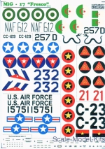 Decals / Mask: Decal for MIG-17 Fresco, Part 2, Print Scale, Scale 1:48