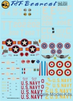 Decals / Mask: Decal for F8F Bearcat, Print Scale, Scale 1:72