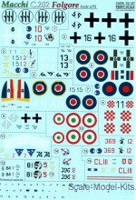 Decals / Mask: Decal for Macchi C.202 Folgore, Print Scale, Scale 1:72