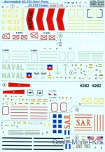 Decals / Mask: Decal for AS.332 Super Puma, AS.532 Cougar, Print Scale, Scale 1:72