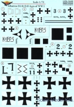 Decals / Mask: Decal for Albatros D.I & D.II Aces of WWI, Print Scale, Scale 1:72