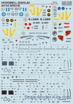 Decals / Mask: Decal for McDonnell Douglas AH-64 Apache, part 2, Print Scale, Scale 1:72