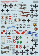 Decals / Mask: Decal for Albatros D.III "Austro-Hungarian Aces", part 1, Print Scale, Scale 1:72