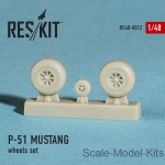 Detailing set: Wheels set for P-51 Mustang (1/48), Reskit, Scale 1:48