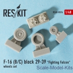 Wheels set for F-16 (B/C) Block 29-39 Fighting Falcon (1/48)