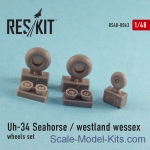 Detailing set: Wheels set for Uh-34 Seahorse / Westland Wessex(all versions), Reskit, Scale 1:48