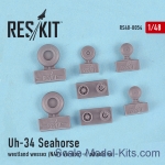 RS48-0054 Wheels set for Uh-34 Seahorse / Westland Wessex (NAVY versions)