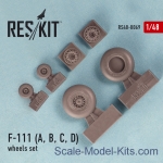 Detailing set: Wheels set for F-111 (A, B, C, D), Reskit, Scale 1:48