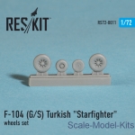 RS72-0011 Wheels set for F-104 (G/S) Turkish Starfighter (1/72)