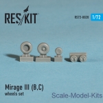 RS72-0028 Wheels set for Mirage III (B,C) (1/72)