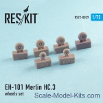 Detailing set: Wheels set for EH-101 Merlin HC.3, Reskit, Scale 1:72