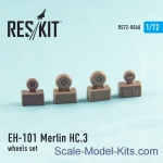 Detailing set: Wheels set for Merlin HC.3 only England (FAA), Reskit, Scale 1:72