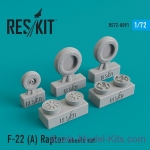 Detailing set: Wheels set for F-22A "Raptor", Reskit, Scale 1:72