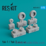 Detailing set: Wheels set for Yak-1 / Yak-3, Reskit, Scale 1:72