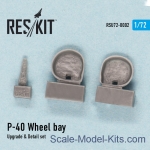 Detailing set: Wheel bay, upgrade & Detail set for P-40 (D, E, F, K, M, N), Reskit, Scale 1:72