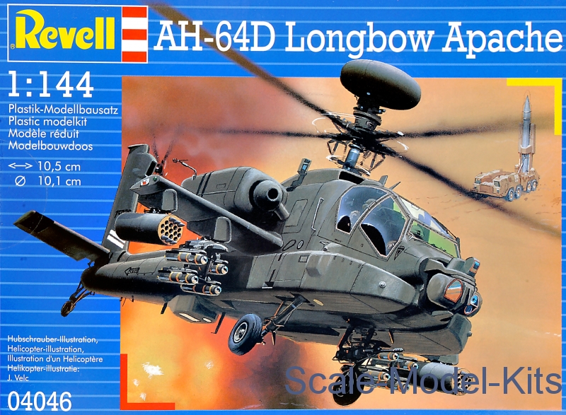 Revell - AH-64D Longbow Apache - plastic scale model kit in 1:144 scale ...