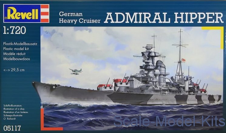 Revell - Kreuzer Admiral Hipper - plastic scale model kit in scale ...